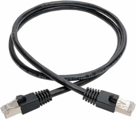 Cat6a 10G Ethernet Cable, 3 ft, STP, Snagless, Black
