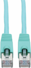 Cat6a 10G Certified Snagless Shielded STP Ethernet Cable, 5 ft., Aqua