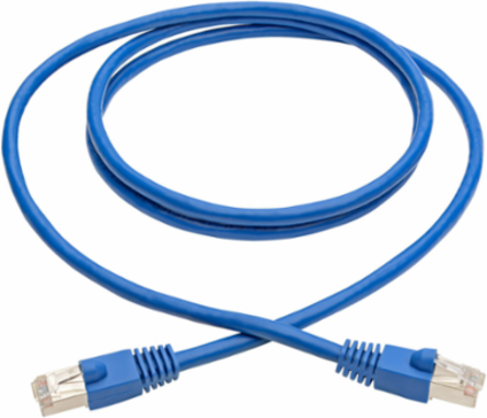 Cat6a Shielded STP Ethernet Cable, 5 ft, 10Gbps, Blue, Snagless