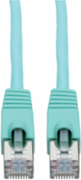 Cat6a Ethernet Cable, 10G-Certified STP, 7 ft., Aqua, Snagless