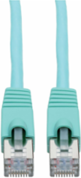 Cat6a 10G Certified Snagless Shielded STP Ethernet Cable, 10 ft., Aqua