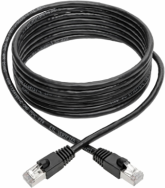 Cat6a 10G Ethernet Cable, 10 ft, Black, Shielded STP, PoE, Snagless
