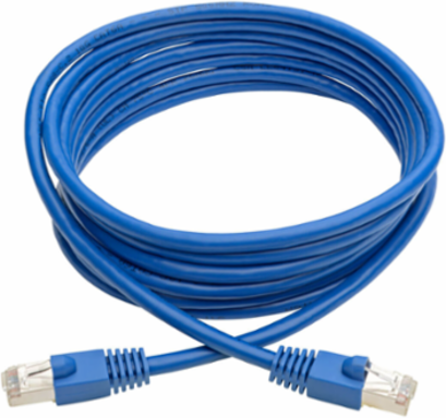 Cat6a 10G Shielded STP Ethernet Cable, Snagless, 10 ft, Blue