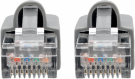 Cat6a 10G Ethernet Cable, Snagless STP, 10 ft, Gray, PoE Support