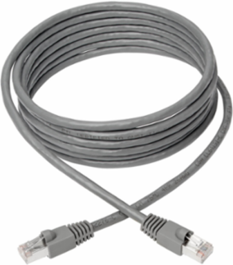 Cat6a 10G Ethernet Cable, Snagless STP, 10 ft, Gray, PoE Support