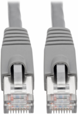 Cat6a 10G Ethernet Cable, Snagless STP, 10 ft, Gray, PoE Support