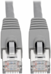Cat6a 10G Ethernet Cable, Snagless STP, 10 ft, Gray, PoE Support