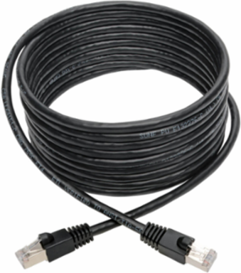 Cat6a 10G Ethernet Cable, Snagless STP, 14 Ft, Black, 10Gbps