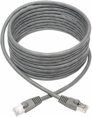 Cat6a 10G Ethernet Cable, 14 ft, STP, Snagless RJ45, PoE Certified, Gray