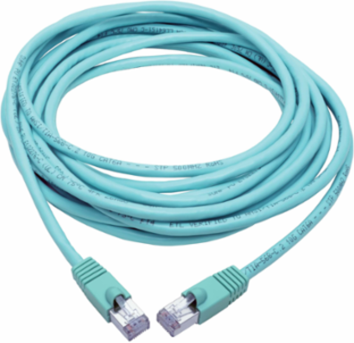 Cat6a 10G-Certified Snagless Shielded STP Ethernet Cable 25 ft., PoE, Aqua