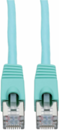 Cat6a 10G-Certified Snagless Shielded STP Ethernet Cable 25 ft., PoE, Aqua