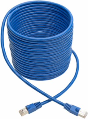 Snagless Shielded STP Cat6a Ethernet Cable 25 ft, 10Gbps, Blue