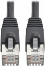 Cat6a 10G Ethernet Cable, Snagless STP, RJ45, 30 ft., PoE, Black