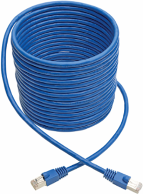 Cat6a 10G Ethernet Cable, 30 ft, STP, Snagless, Blue