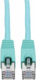 Cat6a 10G-Certified Shielded STP Ethernet Cable, 35 ft., Aqua, 10 Gbps