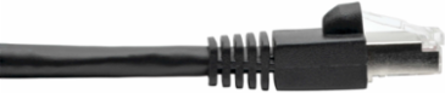 Cat6a 10G-Certified Snagless Shielded Ethernet Cable, 35 ft, Black, PoE