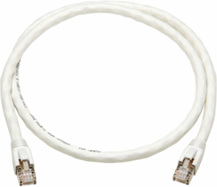 Cat8 Snagless S/FTP Ethernet Cable, 3 ft, 40 Gbps, PoE, White