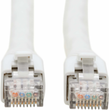 Cat8 Snagless S/FTP Ethernet Cable, 40 Gbps, 6 Ft, White