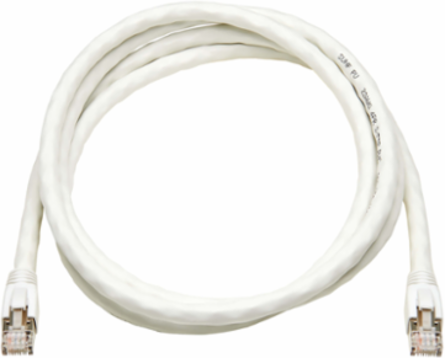 Cat8 Snagless S/FTP Ethernet Cable, 40 Gbps, 6 Ft, White