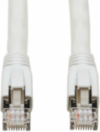 Cat8 Snagless S/FTP Ethernet Cable, 40 Gbps, 6 Ft, White