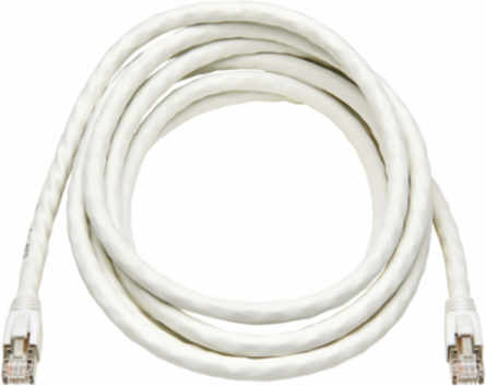 Cat8 10 ft Snagless S/FTP Ethernet Cable, 40 Gbps, PoE, White