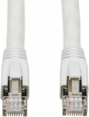 Cat8 10 ft Snagless S/FTP Ethernet Cable, 40 Gbps, PoE, White