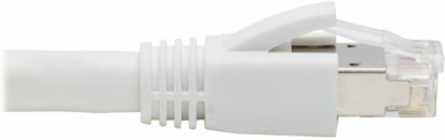 Ethernet Patch Cable, Cat8, S/FTP Shielded, 25G/40G, PoE++, RJ45 M/M, White, 40 ft