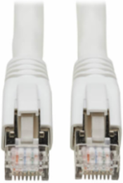 Ethernet Patch Cable, Cat8, SSTP Shielded, 40G, PoE+, RJ45 M/M, White, 1 ft