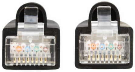 Ethernet Patch Cable, Cat8, SSTP Shielded, 40G, PoE+, RJ45 M/M, Black, 2 ft