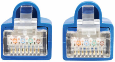 Ethernet Patch Cable, Cat8, SSTP Shielded, 40G, PoE+, RJ45 M/M, Blue, 2 ft