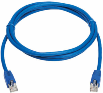 Ethernet Patch Cable, Cat8, SSTP Shielded, 40G, PoE+, RJ45 M/M, Blue, 5 ft