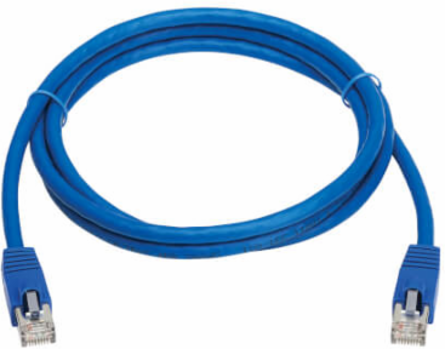 Ethernet Patch Cable, Cat8, SSTP Shielded, 40G, PoE+, RJ45 M/M, Blue, 6 ft