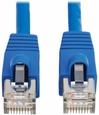 Ethernet Patch Cable, Cat8, SSTP Shielded, 40G, PoE+, RJ45 M/M, Blue, 6 ft