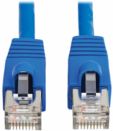 Ethernet Patch Cable, Cat8, SSTP Shielded, 40G, PoE+, RJ45 M/M, Blue, 6 ft
