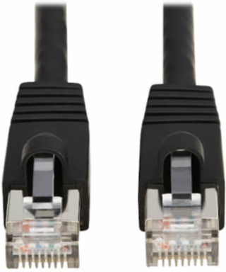 Ethernet Patch Cable, Cat8, SSTP Shielded, 40G, PoE+, RJ45 M/M, Black, 7 ft