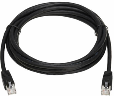 Ethernet Cable, Cat8 40G Snagless SSTP, RJ45 M/M, PoE+, Black, 10 ft