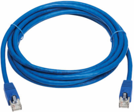 Ethernet Cable, Cat8 40G Snagless SSTP, RJ45 M/M, PoE+, Blue, 10 ft