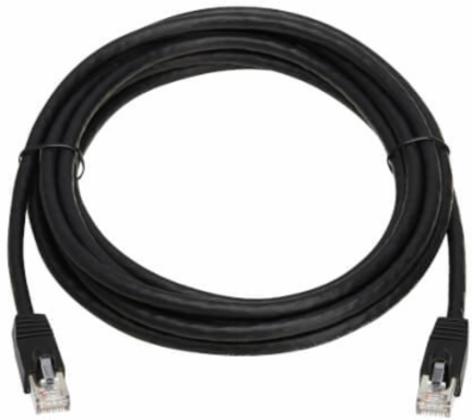 Ethernet Cable, Cat8 40G Snagless SSTP, RJ45 M/M, PoE+, Black, 12 ft