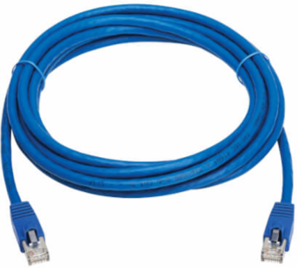 Ethernet Cable, Cat8 40G Snagless SSTP, RJ45 M/M, PoE+, Blue, 12 ft
