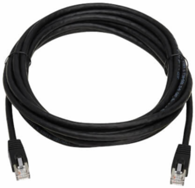 Ethernet Cable, Cat8 40G Snagless SSTP, RJ45 M/M, PoE+, Black, 15 ft