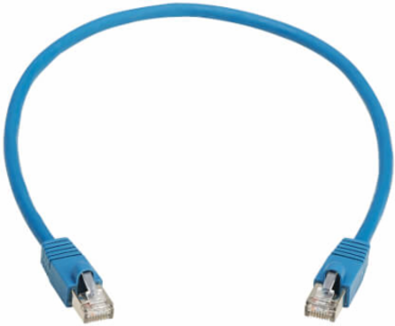 Ethernet Cable, Cat8 40G Snagless SSTP, RJ45 M/M, PoE++, LSZH, Blue, 0.5 m