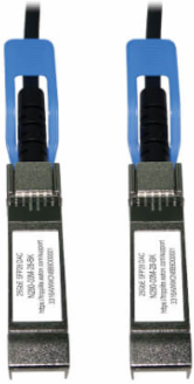SFP28 to SFP28 Passive Twinax Copper DAC Cable, 25GbE, 26 AWG, Black, 3 m (9.84 ft)