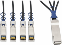 40 GbE QSFP+ to 10 GbE SFP+ Passive DAC Breakout Cable, 3 Meter