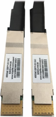 400G Passive Twinax Direct-Attach Cable (QSFP-DD/QSFP-DD), Black/Silver, 1 m