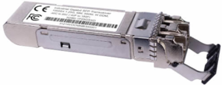 Industrial Gigabit SFP Transceiver, 1000Base-SX, Multimode LC Duplex, DDM, -40 to 85C, 550 m, TAA