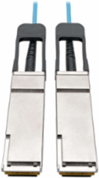 QSFP+ to QSFP+ Active Optical Cable, 40Gb, Aqua, 3 Meter, Multimode
