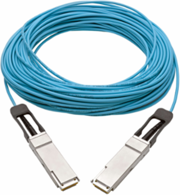 QSFP+ to QSFP+ 40Gb Active Optical Cable, Aqua, 30 m (98.4 ft.), Multimode