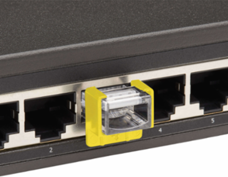 Universal RJ45 Locking Inserts 10 Pack, Yellow Color-Coded for Easy Identification