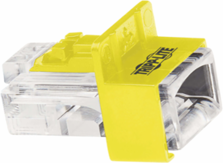 Universal RJ45 Locking Inserts 10 Pack, Yellow Color-Coded for Easy Identification