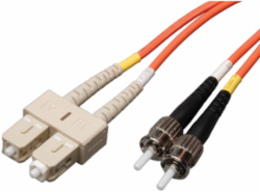 Duplex Multimode Fiber Patch Cable, 10 Meter (33 ft), SC/ST Connectors, OM1, 62.5/125 Micron